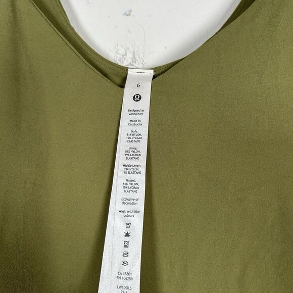 NW Lululemon Align Bodysuit 25" Bronze Green Legging Jumpsuit Size 6 - Picture 4 of 6